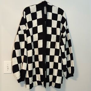 Black and White Checkerboard Sweater
